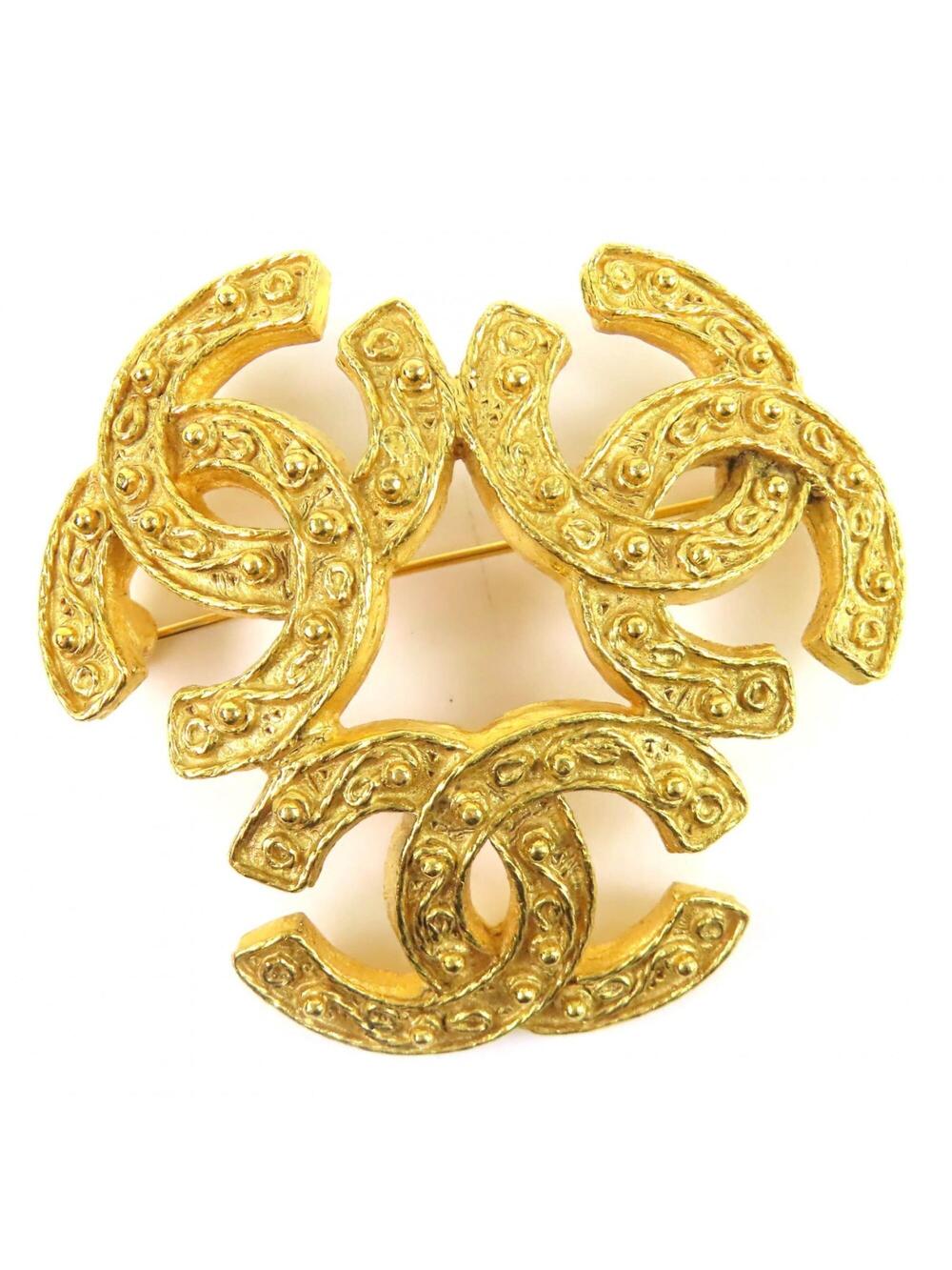 Chanel Cc Logo Brooch Metal #256924C11B